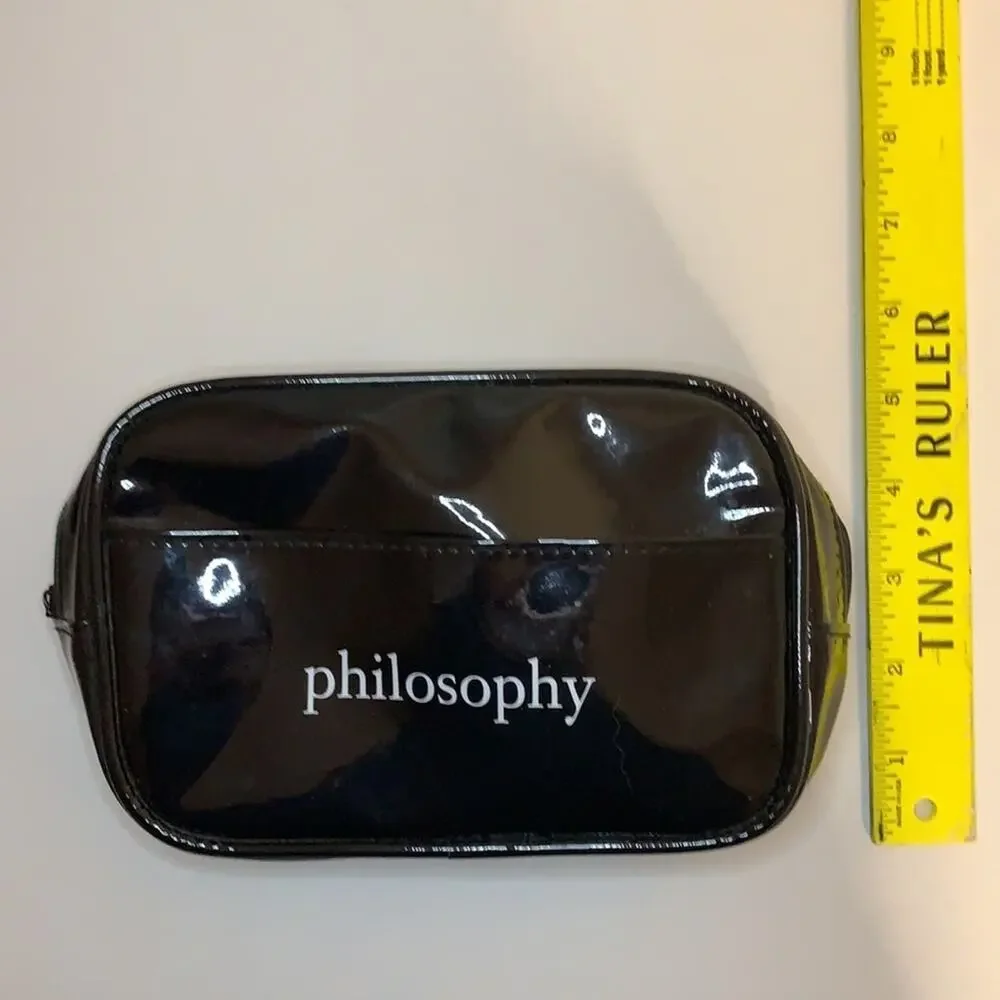 Philosophy Bag Makeup Cosmetic Bag Black and White